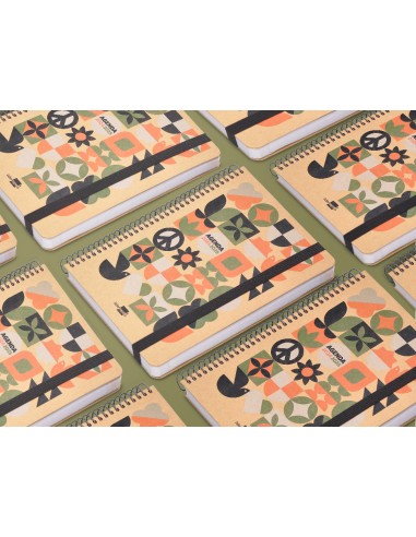 Agenda escolar liderpapel ano 24 25 curso fantasia kraft maxi dia pagina a5