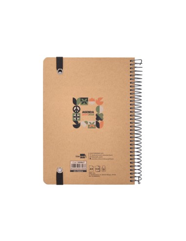 Agenda escolar liderpapel ano 24 25 curso fantasia kraft maxi dia pagina a5