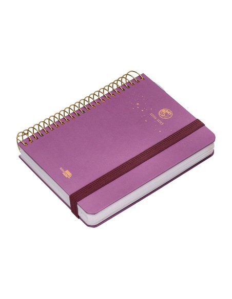 Agenda escolar liderpapel ano 24 25 curso classic lines morado dia pagina a6