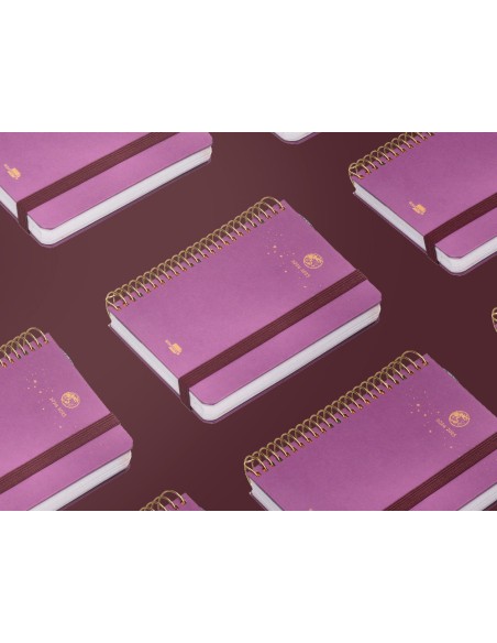 Agenda escolar liderpapel ano 24 25 curso classic lines morado dia pagina a6