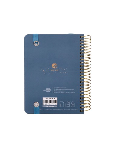 Agenda escolar liderpapel ano 24 25 curso classic lines azul dia pagina a6