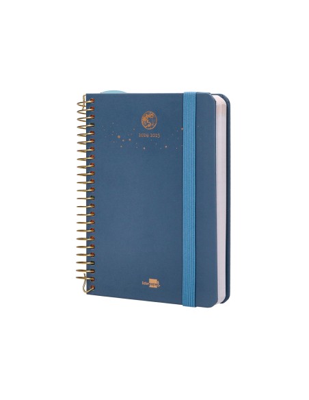 Agenda escolar liderpapel ano 24 25 curso classic lines azul dia pagina a6