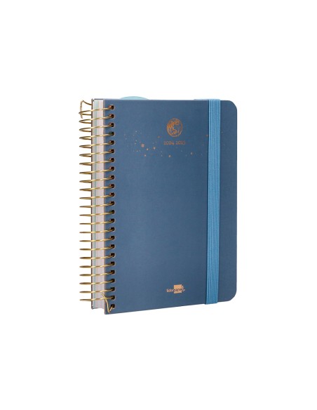 Agenda escolar liderpapel ano 24 25 curso classic lines azul dia pagina a6