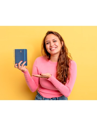 Agenda escolar liderpapel ano 24 25 curso classic lines azul dia pagina a6