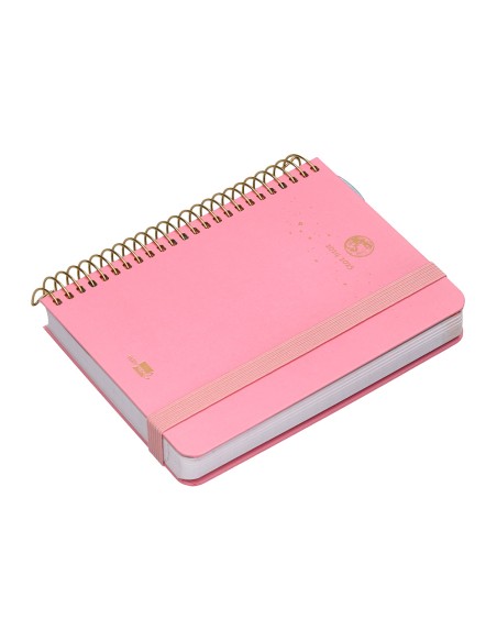 Agenda escolar liderpapel ano 24 25 curso classic lines rosa dia pagina a6