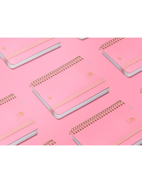 Agenda escolar liderpapel ano 24 25 curso classic lines rosa dia pagina a6