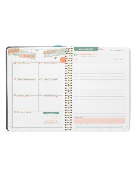 Agenda escolar liderpapel ano 24 25 curso classic lines antracita dia pagina a6