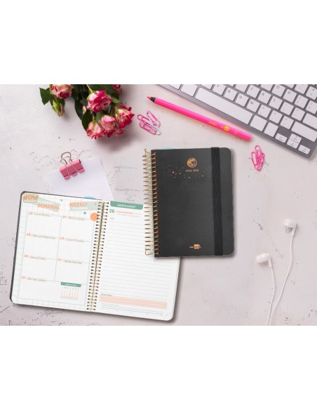 Agenda escolar liderpapel ano 24 25 curso classic lines antracita dia pagina a6