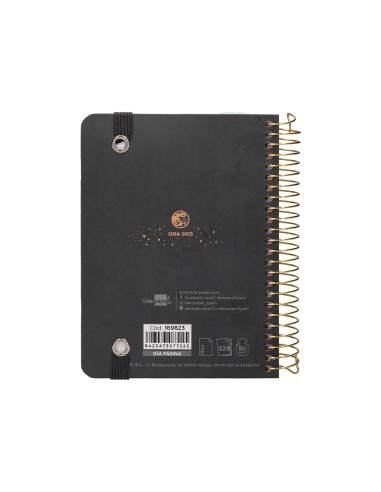 Agenda escolar liderpapel ano 24 25 curso classic lines antracita dia pagina a6