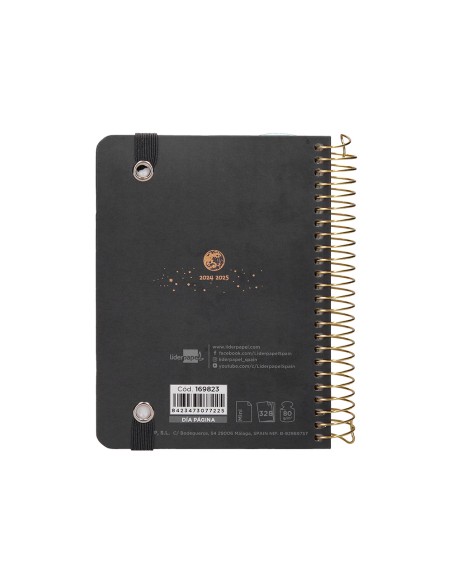 Agenda escolar liderpapel ano 24 25 curso classic lines antracita dia pagina a6