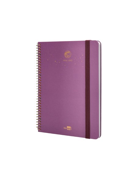 Agenda escolar liderpapel ano 24 25 curso classic lines morado semana vista a5