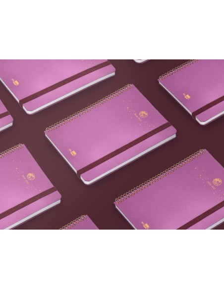 Agenda escolar liderpapel ano 24 25 curso classic lines morado semana vista a5