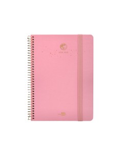 Agenda escolar liderpapel ano 24 25 curso classic lines rosa semana vista a5
