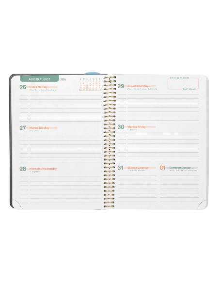 Agenda escolar liderpapel ano 24 25 curso classic lines surtido semana vista a5