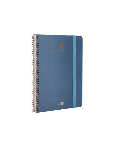 Agenda escolar liderpapel ano 24 25 curso classic lines azul 2 dias pagina a5