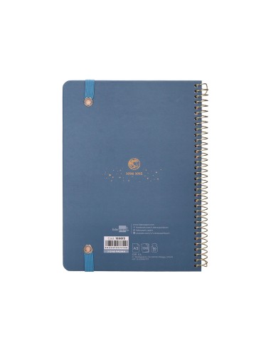 Agenda escolar liderpapel ano 24 25 curso classic lines azul 2 dias pagina a5