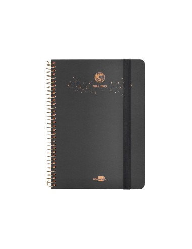 Agenda escolar liderpapel ano 24 25 curso classic lines antracita 2 dias pagina a5