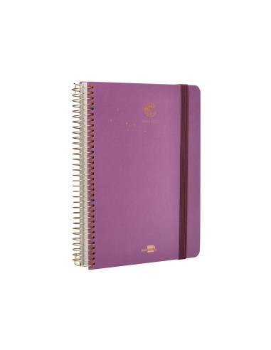 Agenda escolar liderpapel ano 24 25 curso classic lines morado dia pagina a5
