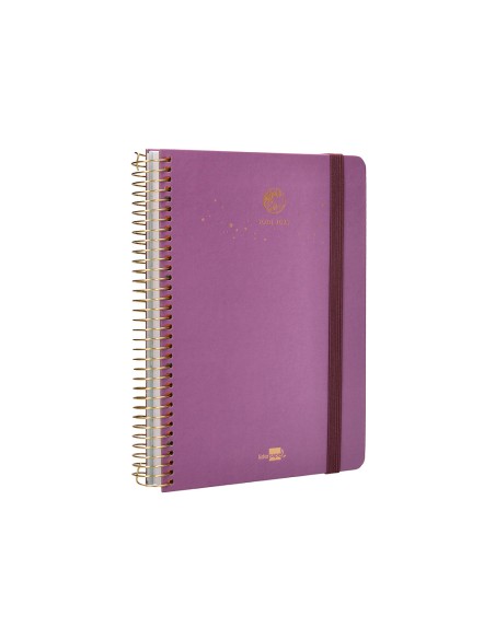 Agenda escolar liderpapel ano 24 25 curso classic lines morado dia pagina a5