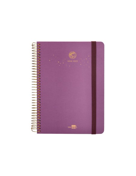 Agenda escolar liderpapel ano 24 25 curso classic lines morado dia pagina a5