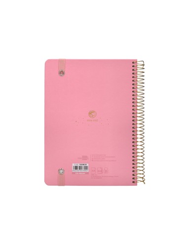 Agenda escolar liderpapel ano 24 25 curso classic lines rosa dia pagina a5