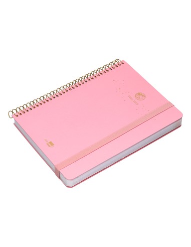 Agenda escolar liderpapel ano 24 25 curso classic lines rosa dia pagina a5