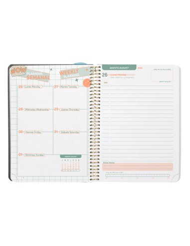 Agenda escolar liderpapel ano 24 25 curso classic lines antracita dia pagina a5