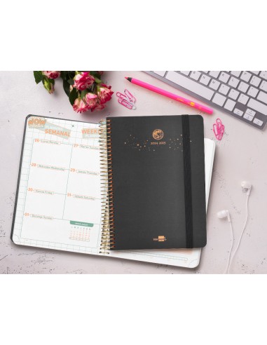 Agenda escolar liderpapel ano 24 25 curso classic lines antracita dia pagina a5