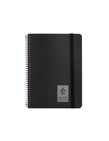 Agenda escolar liderpapel ano 24 25 curso classic negro 2 dias pagina a5
