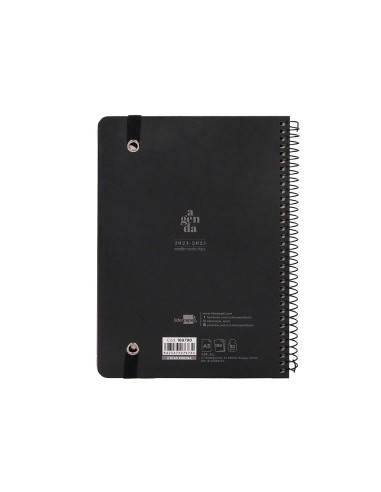 Agenda escolar liderpapel ano 24 25 curso classic negro 2 dias pagina a5