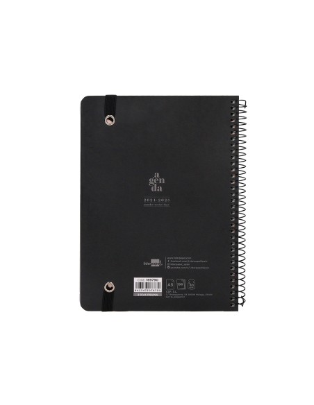 Agenda escolar liderpapel ano 24 25 curso classic negro 2 dias pagina a5