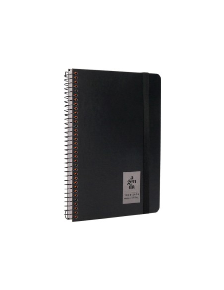 Agenda escolar liderpapel ano 24 25 curso classic negro 2 dias pagina a5