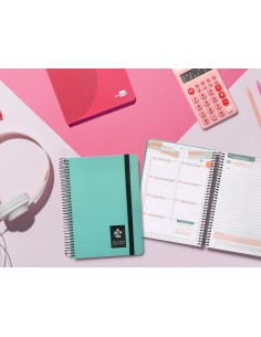 Agenda escolar liderpapel ano 24 25 curso classic menta dia pagina a5