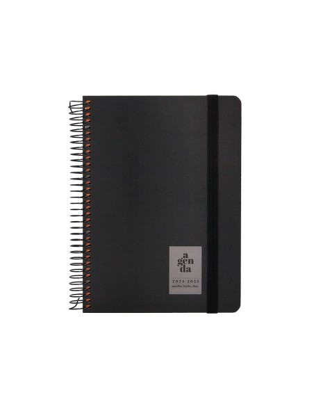 Agenda escolar liderpapel ano 24 25 curso classic negro dia pagina a5