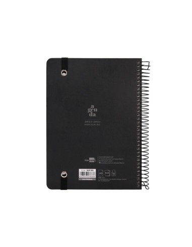 Agenda escolar liderpapel ano 24 25 curso classic negro dia pagina a5