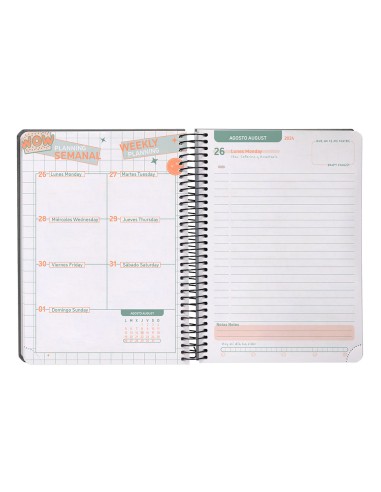 Agenda escolar liderpapel ano 24 25 curso classic negro dia pagina a5