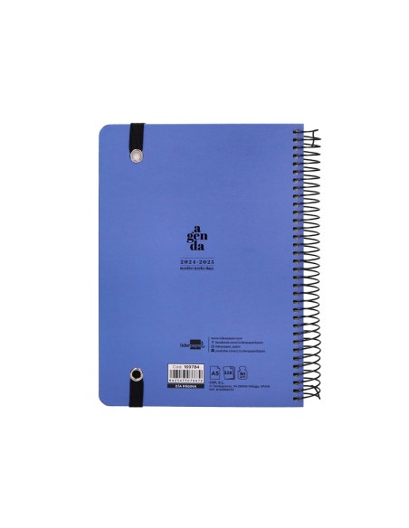 Agenda escolar liderpapel ano 24 25 curso classic azul dia pagina a5