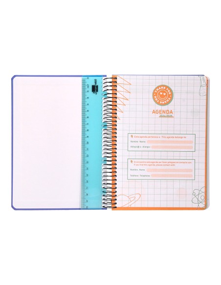 Agenda escolar liderpapel ano 24 25 curso classic azul dia pagina a5