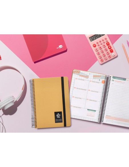 Agenda escolar liderpapel ano 24 25 curso classic amarillo dia pagina a5
