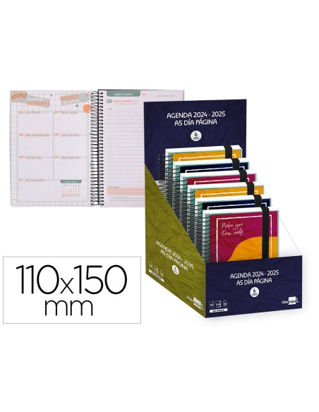 Agenda escolar liderpapel ano 24 25 personalizable surtido dia pagina a6