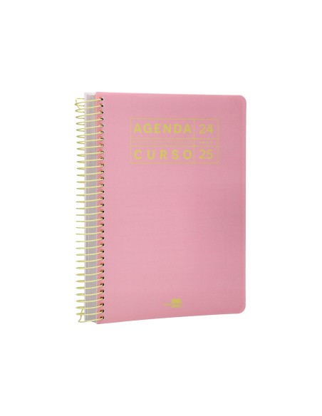 Agenda escolar liderpapel ano 24 25 curso basic rosa dia pagina a5