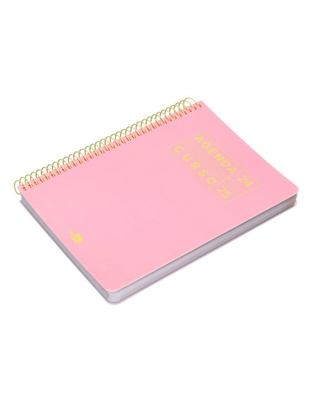 Agenda escolar liderpapel ano 24 25 curso basic rosa dia pagina a5