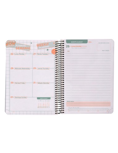 Agenda escolar liderpapel ano 24 25 curso basic negro dia pagina a5