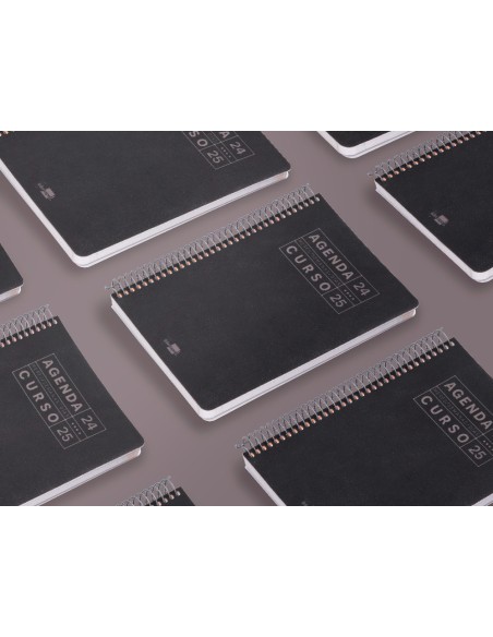 Agenda escolar liderpapel ano 24 25 curso basic negro dia pagina a5