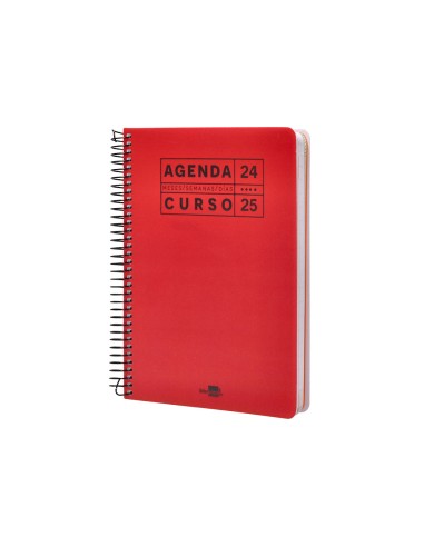 Agenda escolar liderpapel ano 24 25 curso basic rojo dia pagina a5