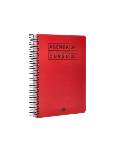 Agenda escolar liderpapel ano 24 25 curso basic rojo dia pagina a5