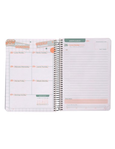 Agenda escolar liderpapel ano 24 25 curso basic rojo dia pagina a5