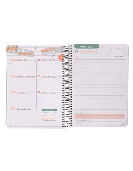 Agenda escolar liderpapel ano 24 25 curso basic rojo dia pagina a5