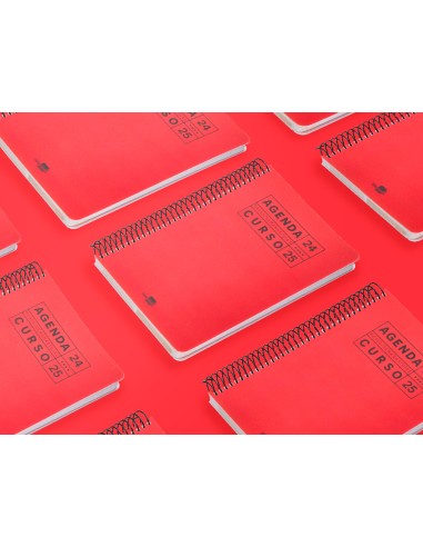 Agenda escolar liderpapel ano 24 25 curso basic rojo dia pagina a5