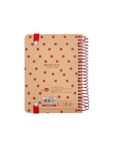 Agenda escolar liderpapel ano 24 25 escolar classic smile dia pagina a6 tetra